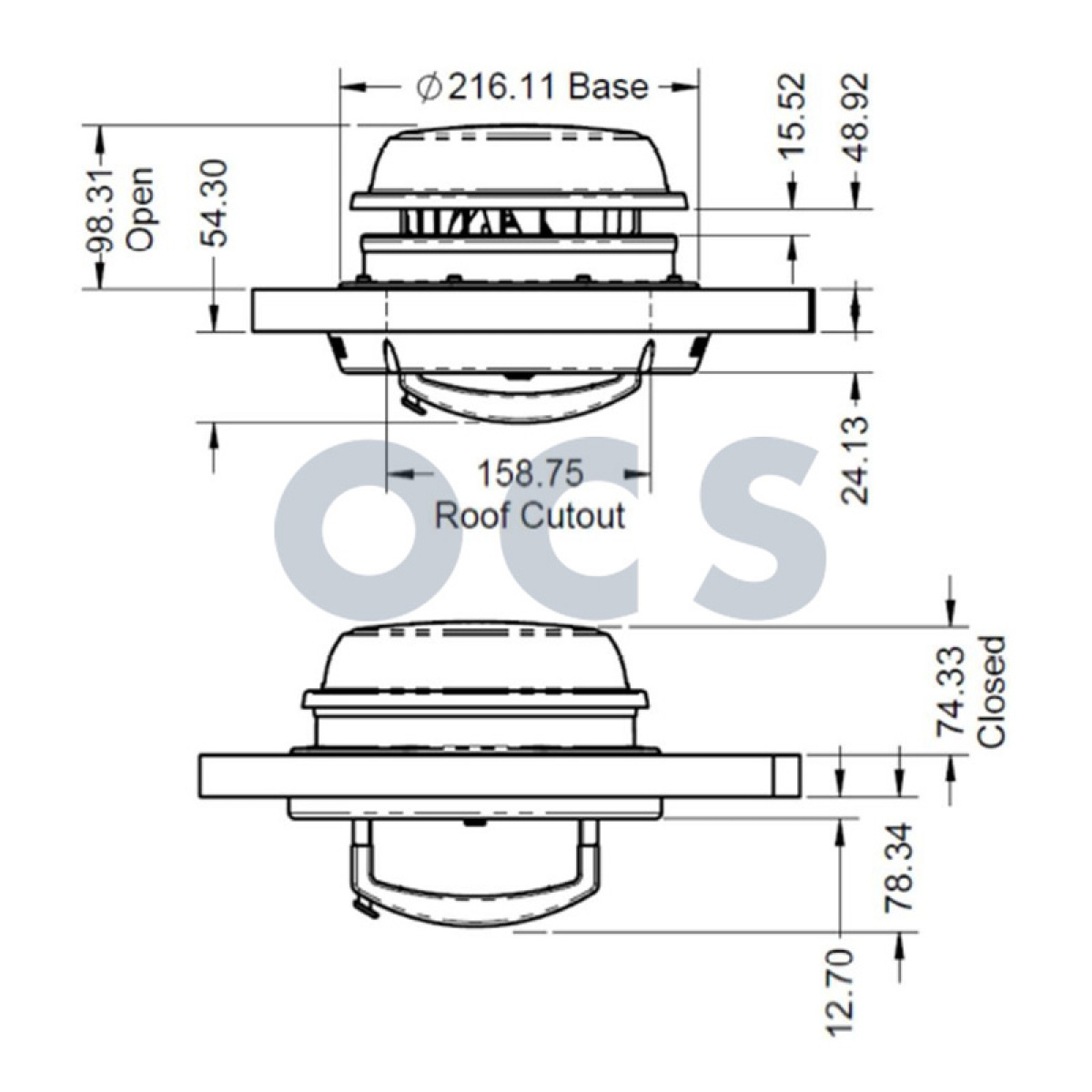 MaxxFan Loftsventilator Dome Plus 12V Led i gruppen Campingvogn og autocamper / Karosseri / Tag ventiler hos Campmarket (76245)