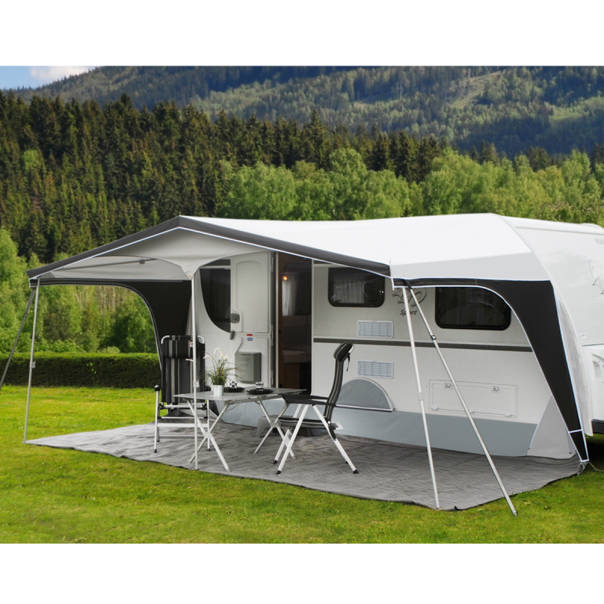 Walker Fortelt Pioneer 240 i gruppen Fortelt & Markiser / Fortelt Campingvogn / A-Måls Telt / Dybde 2,4m hos Campmarket (76301)