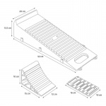Campout Leveller sort med bremseklods med 2 stks