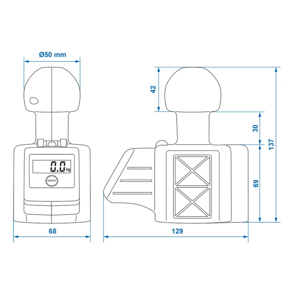 Kugletryksmåler Digital i gruppen Campingvogn og autocamper / Chassis / Movers/Koblingshjælp / Trailer koblinger hos Campmarket (76713)