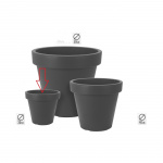 Potte Lille 30cm Antracit Potte Lille 30cm Antracit