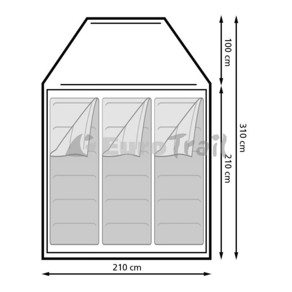 Campingtelt Rocky 3 i gruppen Outdoor / Camping telt hos Campmarket (77585)