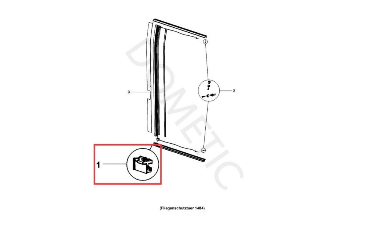 Dometic endestykke til Flytec FT200 i gruppen Campingvogn og autocamper / Tekstiltæpper & Betræk / Mørklægnings gardiner hos Campmarket (77700)