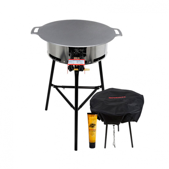 Muurikka Stegepladesæt Pro Steel 48 cm i gruppen Husholdning & Køkken / Griller / Gasgrill hos Campmarket (77872)