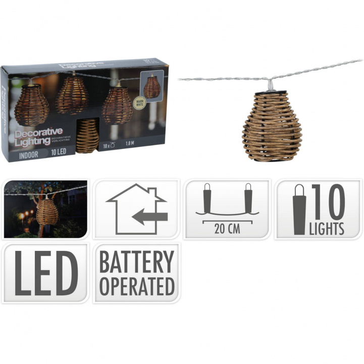 String af lys Rattan 10 lamper | Køb hos Campmarket