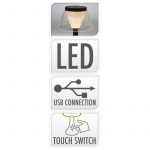 Bordlampe Tjusig Genopladelig Brun