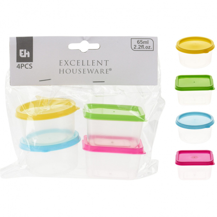 Opbevaringsglas Lille 4-stk i gruppen Husholdning & Køkken / Køkkentilbehør / Opbevaring af mad hos Campmarket (78239)