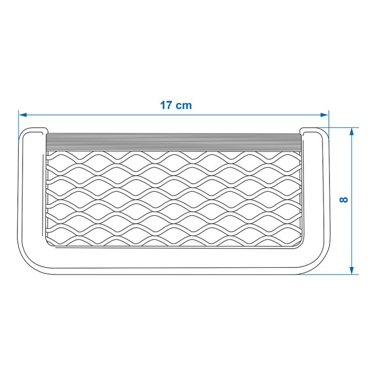 Proplus Elastisk opbevaringsnet 17x8cm med ramme NS-4 i gruppen Campingvogn og autocamper / Chassis / Øvrigt hos Campmarket (78325)