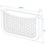 Proplus Opbevaringsnet 20x12x3 cm med plastramme Proplus Opbevaringsnet 20x12x3 cm med plastramme