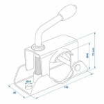 Proplus Klemme 48mm til støttehjul Proplus Klemme 48mm til støttehjul