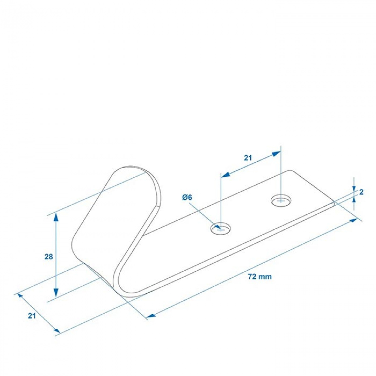 Proplus Skrubar krog metal 72 x 21 x 2 mm i gruppen Øvrigt / Til Bilen hos Campmarket (78354)