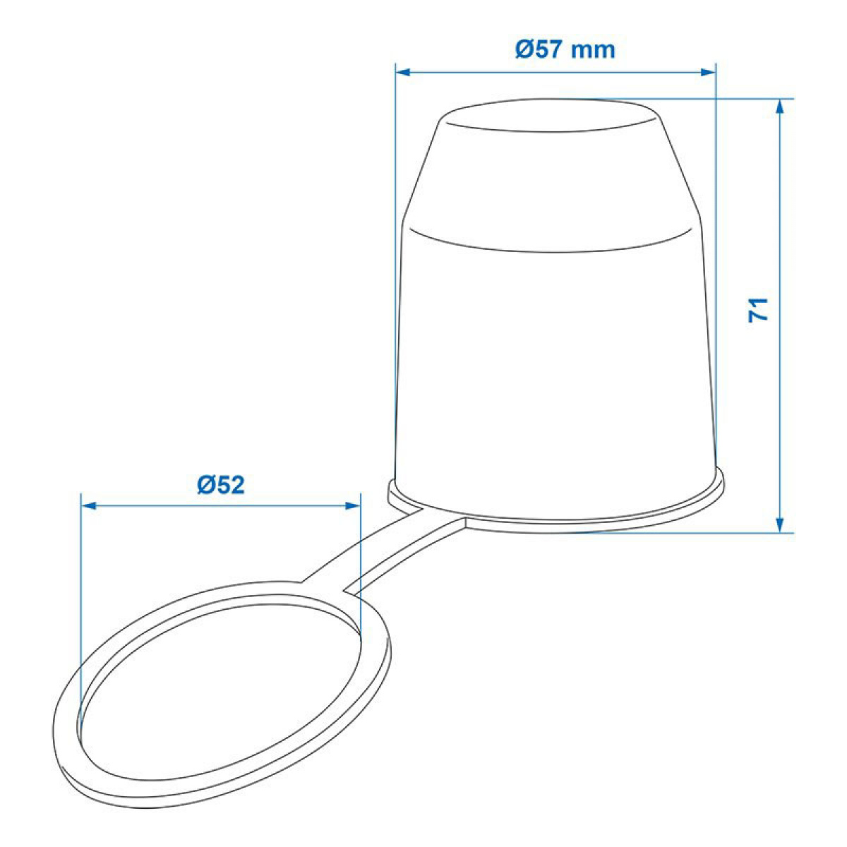 Proplus Kugleskjuler plast med ring i gruppen Campingvogn og autocamper / Chassis / Movers/Koblingshjælp / Trailer kontakter hos Campmarket (78359)