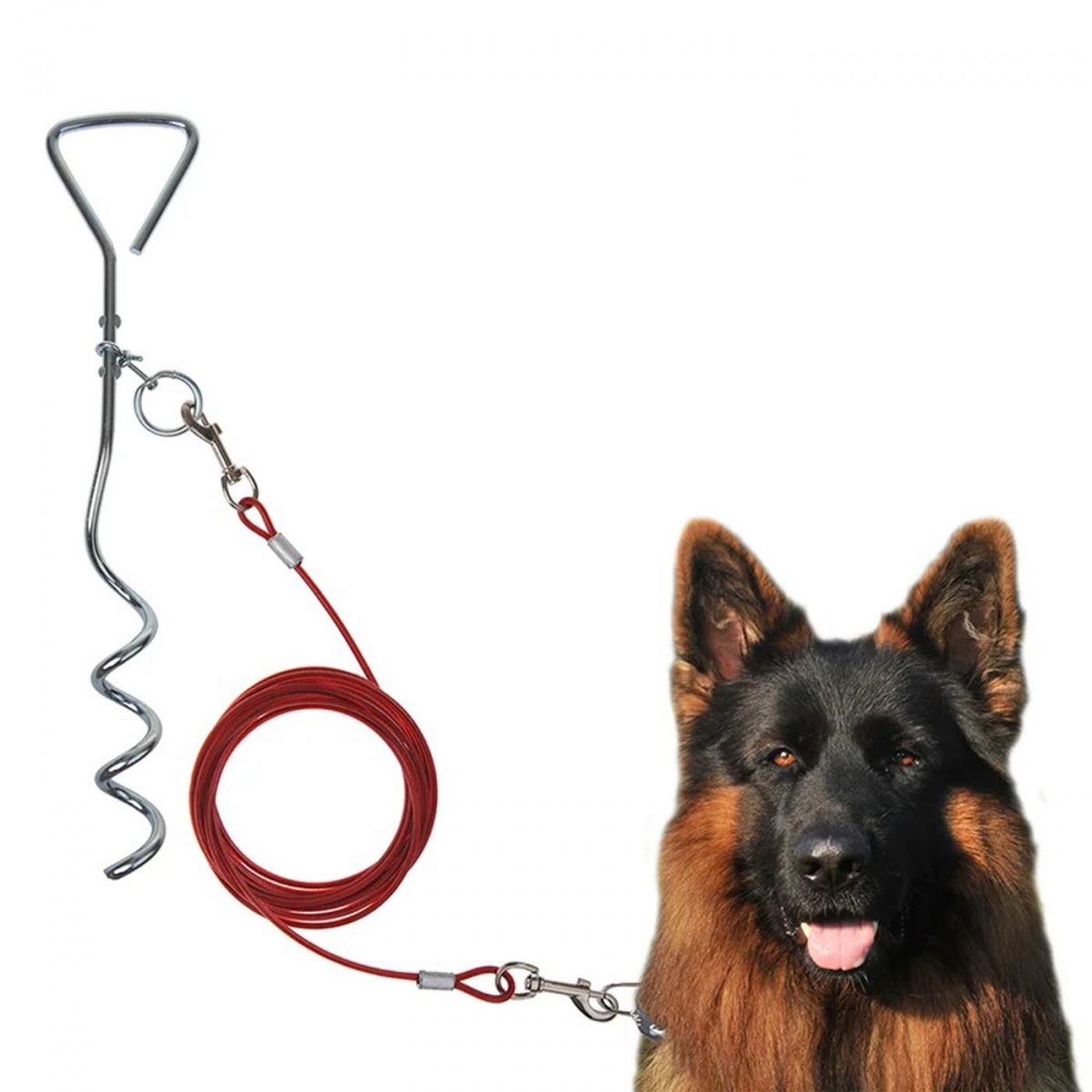 Proplus Spiralholder hund med kabel 4,5m i gruppen Øvrigt / Til kæledyr hos Campmarket (78366)