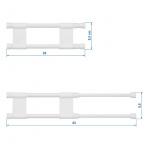 Proplus Dobbelt udskydelig skabsramme 25,5-43cm Proplus Dobbelt udskydelig skabsramme 25,5-43cm