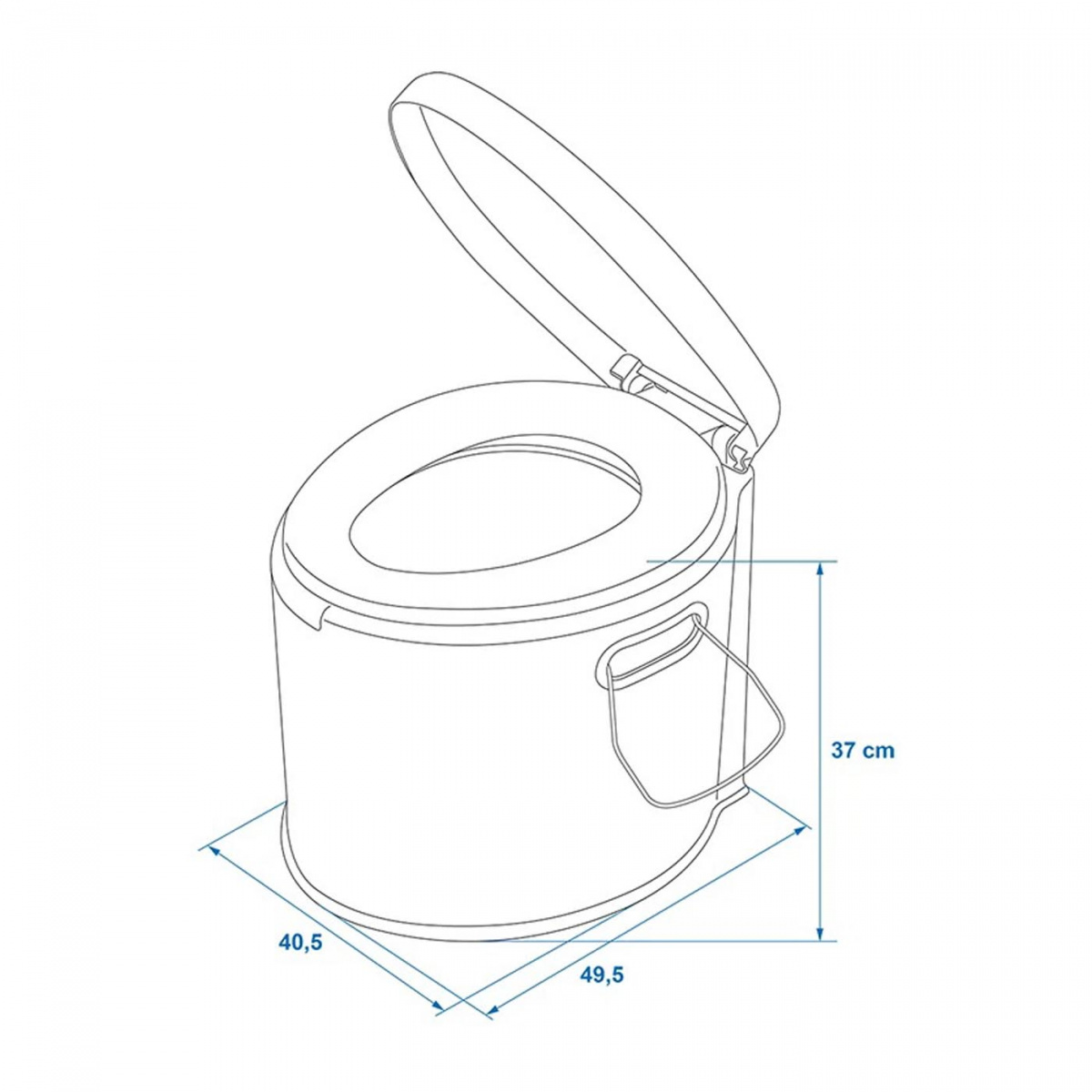 Proplus Campingtoilet grå i gruppen Vand & Sanitet / Toilet / Toiletter / Bærbare toiletter hos Campmarket (78389)