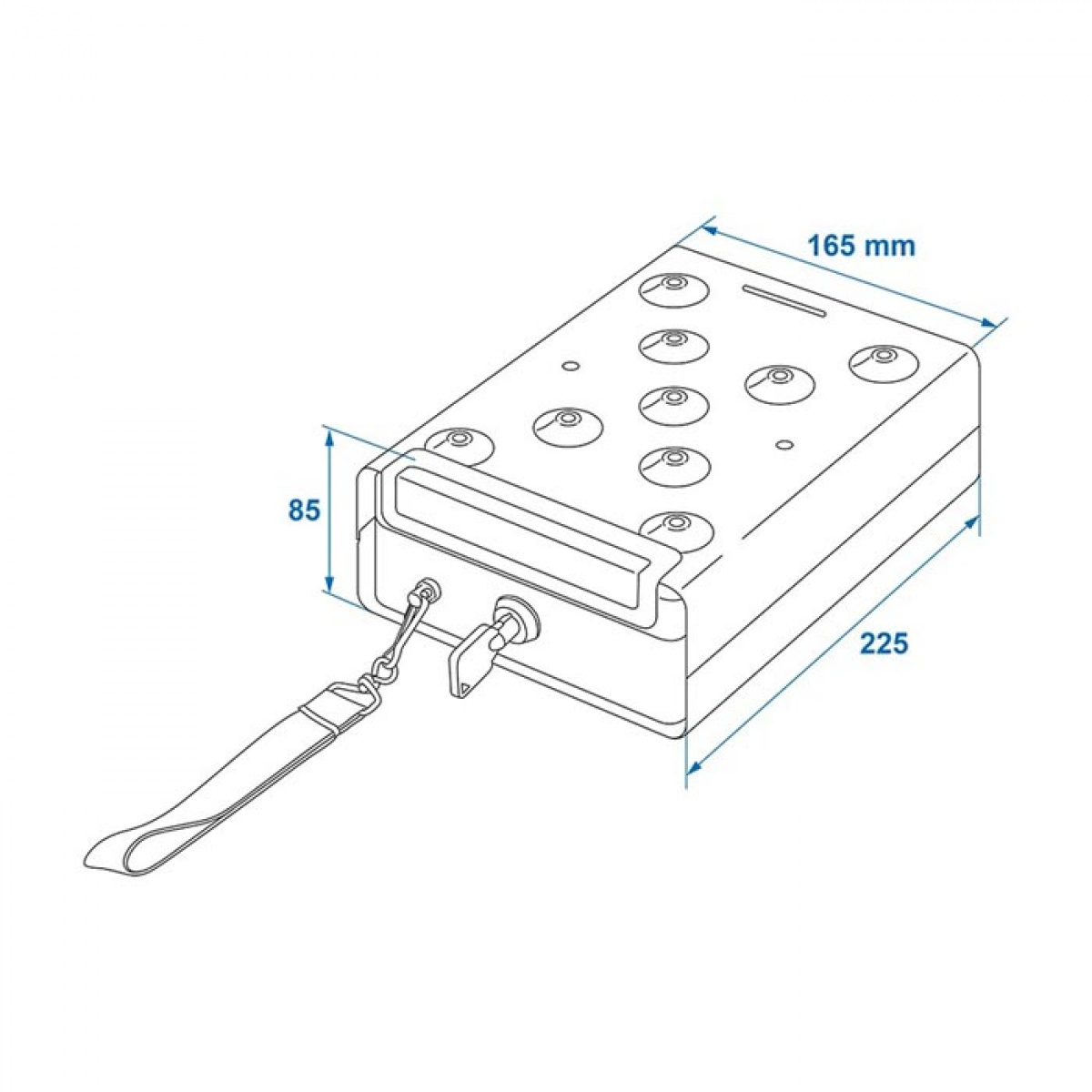 Proplus Stålskab med holder 225x165x85mm i gruppen Øvrigt / Sikkerhed / Safe skab hos Campmarket (78416)