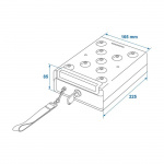 Proplus Stålskab med holder 225x165x85mm Proplus Stålskab med holder 225x165x85mm