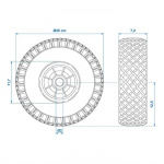 Proplus Næsehjul plastfælg med PU-dæk 260x85 mm Proplus Næsehjul plastfælg med PU-dæk 260x85 mm