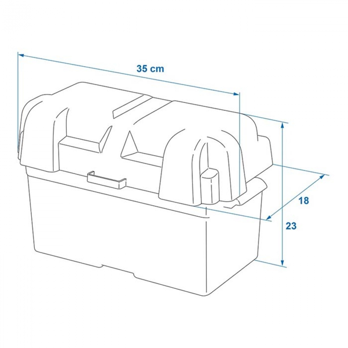 Proplus Batterikasse 35x18x23 cm i gruppen Campingvogn og autocamper / El - Elektronik / Batterier & Omformere hos Campmarket (78465)