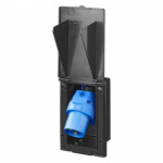 Proplus Indbygget CEE-stik plade rektangulære sort Proplus Indbygget CEE-stik plade rektangulære sort