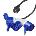 Proplus Adapterkabel 150cm Schuko-hanstik og 3xCEE-hunstik Proplus Adapterkabel 150cm Schuko-hanstik og 3xCEE-hunstik