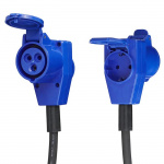 Proplus Adapterkabel 150cm fra Schuko stik til CEE vinklet stik + Schuko stikkontakt Proplus Adapterkabel 150cm fra Schuko stik til CEE vinklet stik + Schuko stikkontakt