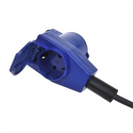 Proplus CEE forlængerkabel 30m med CEE vinklet stik + Schuko stikkontakt  Proplus CEE forlængerkabel 30m med CEE vinklet stik + Schuko stikkontakt