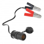 Proplus Cigarettænder-stik med batteriklemmer 12V/24V-16A  Proplus Cigarettænder-stik med batteriklemmer 12V/24V-16A