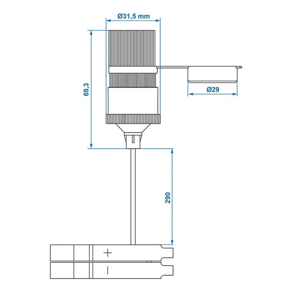 Proplus Cigarettænder-stik med batteriklemmer 12V/24V-16A i gruppen Campingvogn og autocamper / El - Elektronik / Smart hjælpemiddel hos Campmarket (78505)