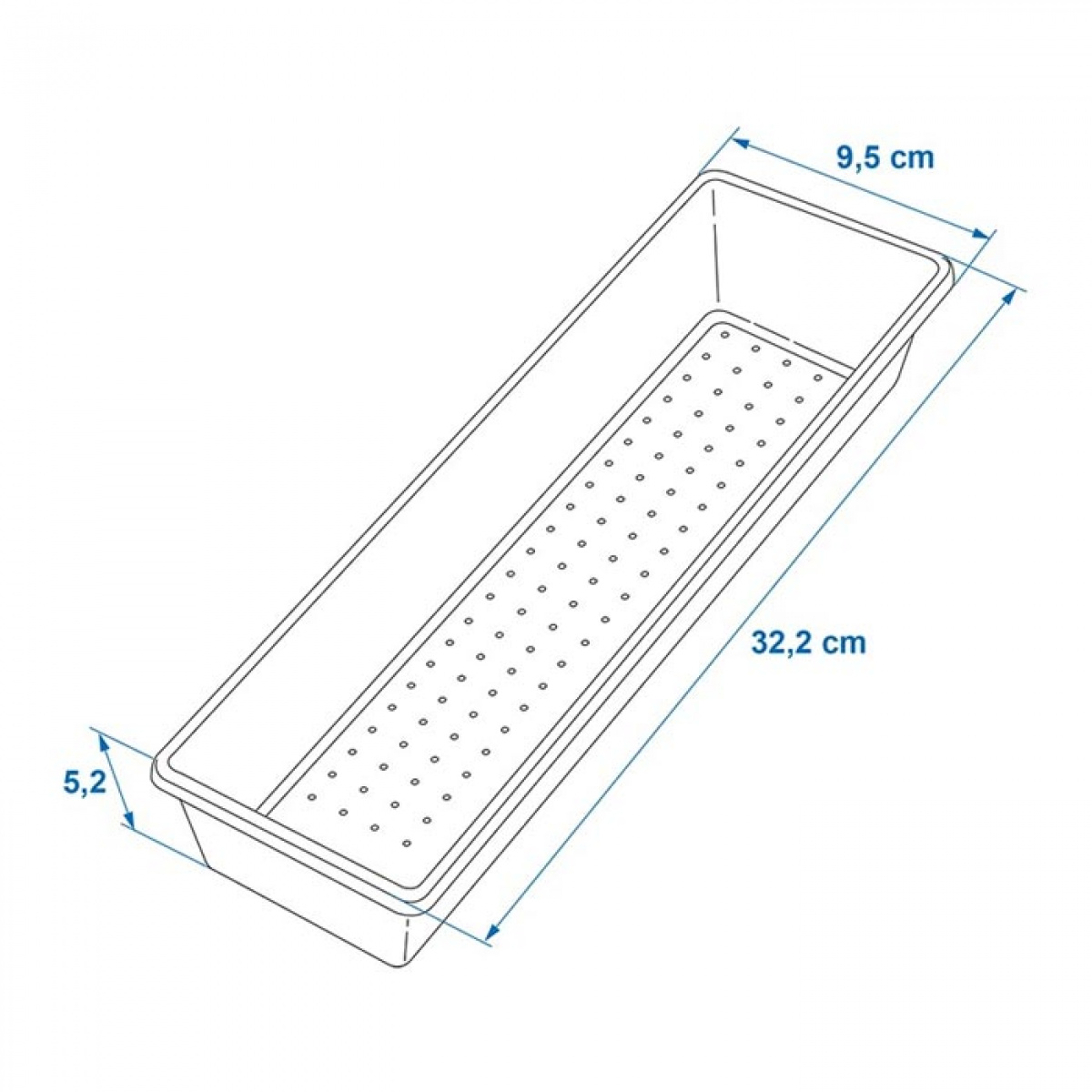 Proplus Bestikbakke 33,2 x 9,5 x 5,2 cm i gruppen Husholdning & Køkken / Servering / Opbevaring af bestik hos Campmarket (78513)