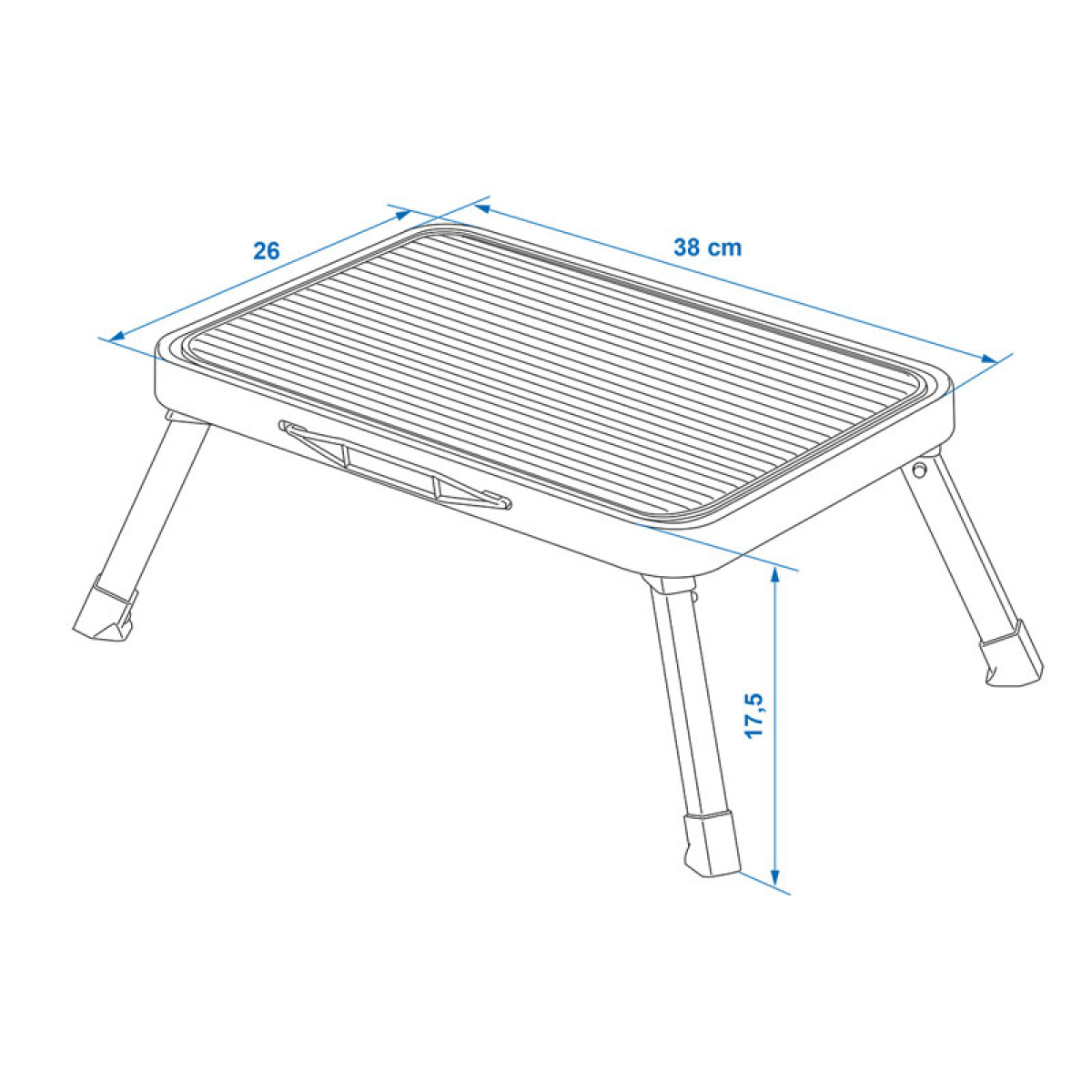 Proplus Enkelttrin foldbar til campingvogn/autocamper i gruppen Camping møbler / Fodtrin / Enkel Trappe hos Campmarket (78541)