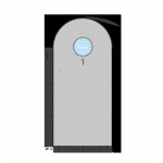 Isabella Casa dørmodul rundt vindue