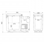 Carbest CabCooler 14 12V Kompressorkøleboks til Fiat Ducato mellem forsæderne