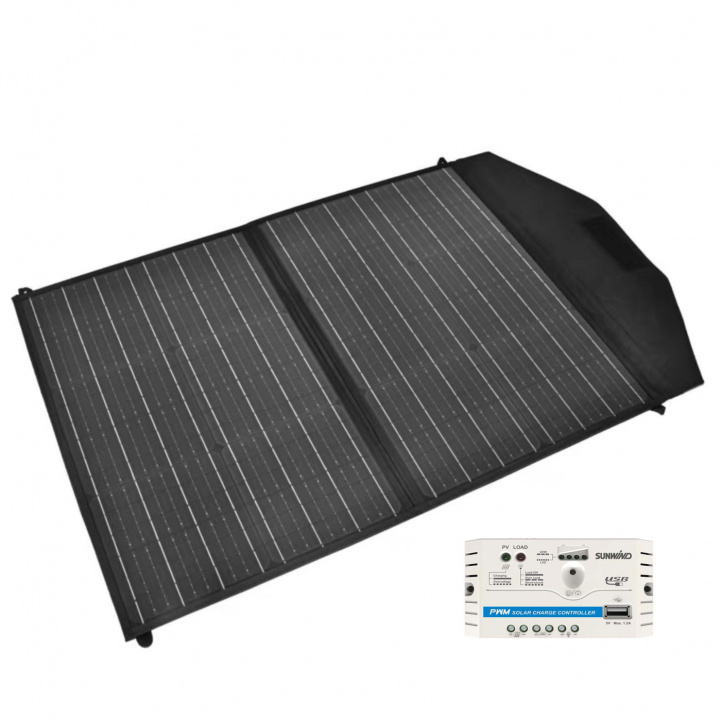 Sunwind Foldbar Solpanel Solveig 90W inkl Regulator i gruppen Campingvogn og autocamper / El - Elektronik / Solpaneler hos Campmarket (79322)