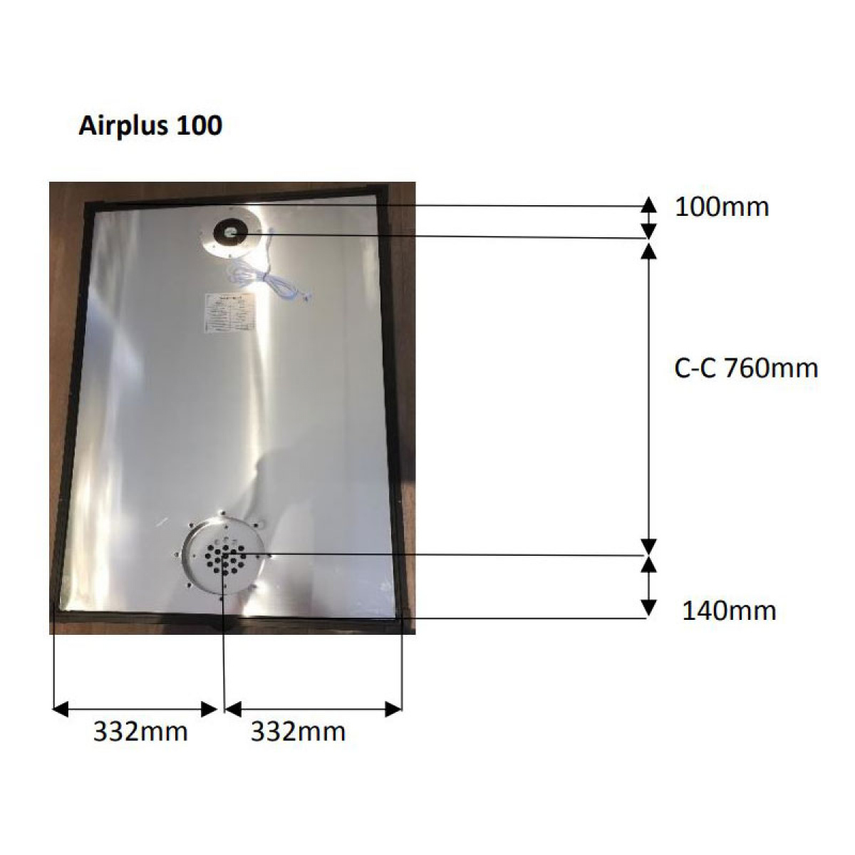 Sunwind Solvarmepanel AirPlus 100 i gruppen Campingvogn og autocamper / Varme & Køling / Ventilatorer og Varme hos Campmarket (79335)