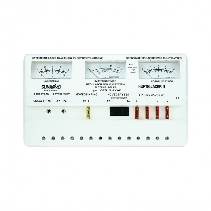 Sunwind Solcelle Laderegulator 20AVAB i gruppen Campingvogn og autocamper / El - Elektronik / Solpaneler / Solcelleregulatorer / PWM hos Campmarket (79392)