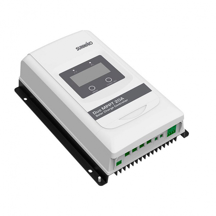 Sunwind Solcelle Laderegulator Duo MPPT 20A i gruppen Campingvogn og autocamper / El - Elektronik / Solpaneler / Solcelleregulatorer / MPPT hos Campmarket (79393)
