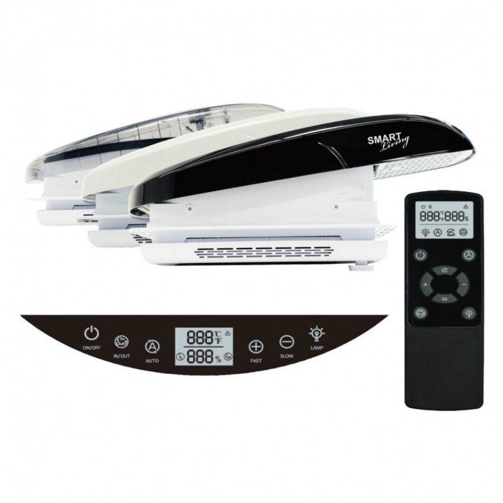 Smart Living Roof Fan 40x40 i gruppen Campingvogn og autocamper / Karosseri / Tag Luger / Tagluger 40*40cm hos Campmarket (79683)