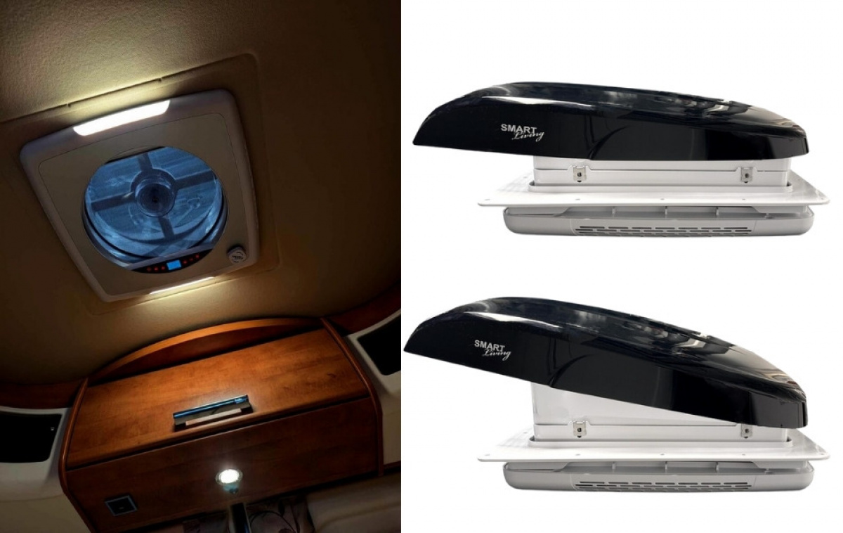 Smart Living Roof Fan 40x40 i gruppen Campingvogn og autocamper / Karosseri / Tag Luger / Tagluger 40*40cm hos Campmarket (79683)