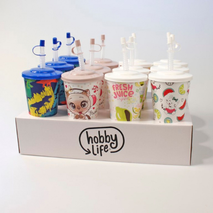 Krus med Sugerør i gruppen Husholdning & Køkken / Glas / Barnglas hos Campmarket (79766)