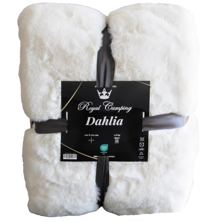 Royal Camping Plaid Dahlia Hvid 130x170 cm i gruppen Hjem og indretning / Tekstiler / Tæpper & Plæder hos Campmarket (80250)