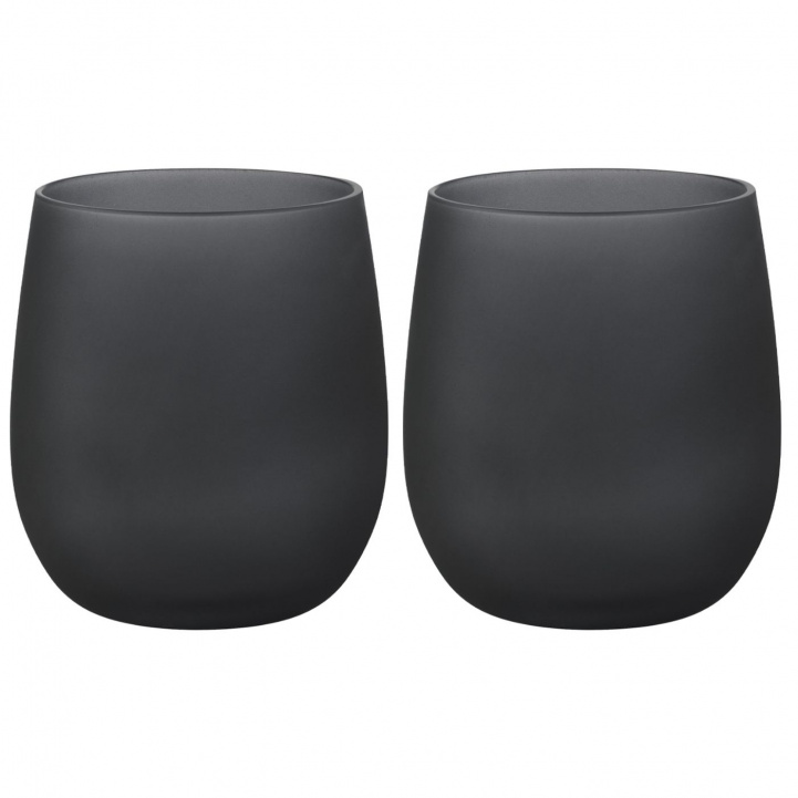 Drikkeglas Black Satin 35 cl 2-p i gruppen Husholdning & Køkken / Glas / Drikkeglas hos Campmarket (80264)