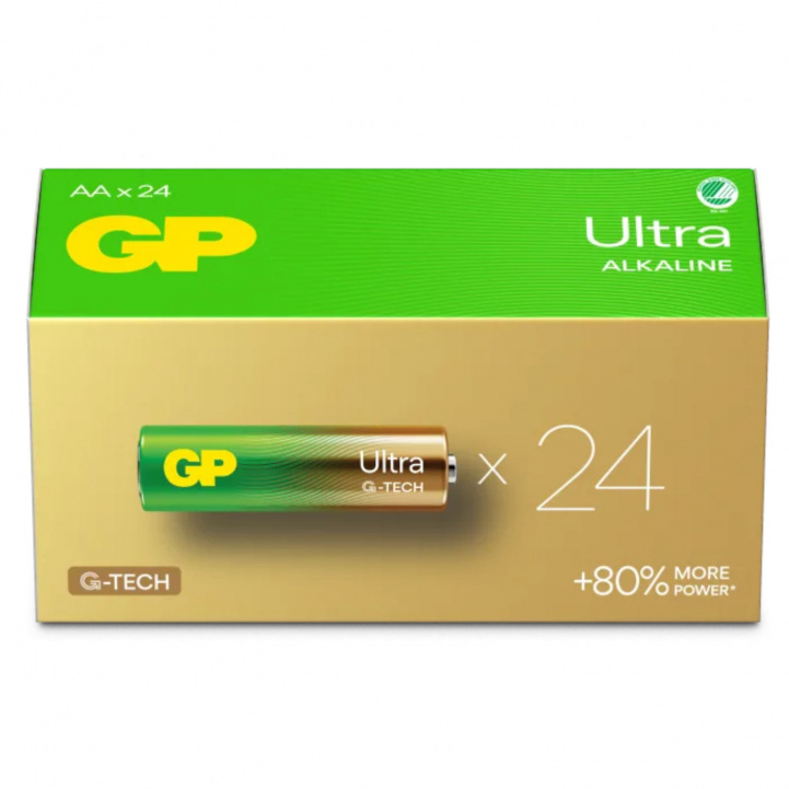 Batteri GP Ultra Alkaline AA 24-pak i gruppen Campingvogn og autocamper / El - Elektronik / Batterier & Omformere / Batterier hos Campmarket (80800)