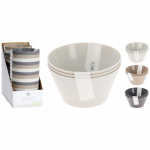 Skål Stripe 12cm i Plast 3-pak Skål Stripe 12cm i Plast 3-pak