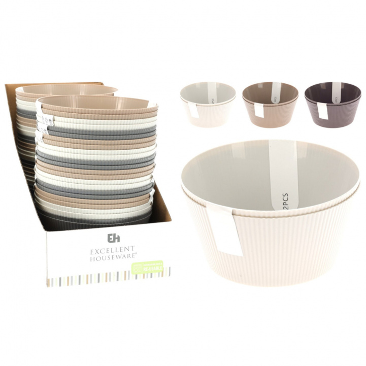 Skål Stripe 15cm i Plast 2-pak i gruppen Udsalgs hjørnet / Tilbud hos Campmarket (80954)