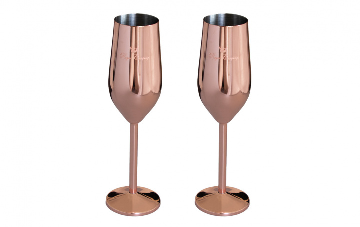 Royal Camping Champagneglas Kobberbelagt 2-pak i gruppen Husholdning & Køkken / Glas / Champagne-Sekt-Grappaglas hos Campmarket (80966)