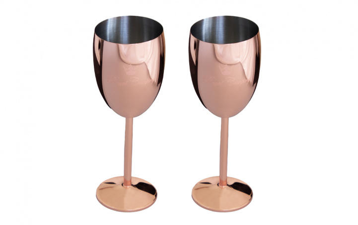 Royal Camping Hvidvinsglas Kobberbelagt 2-pak i gruppen Husholdning & Køkken / Glas / Vinglas hos Campmarket (80968)