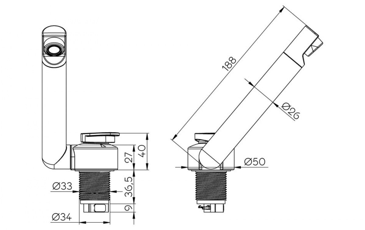 Reich Hane Twister E Foldbar Slangestik Sort i gruppen Vand & Sanitet / Vand / Vandhaner / Koldt og varmt vandhaner hos Campmarket (81013)