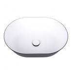 Oval Håndvask Sort 350x260 mm