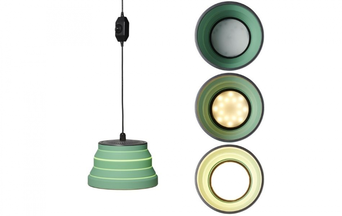 Proplus Hængende LED-lampe foldbar silikone Grøn i gruppen Hjem og indretning / Belysning & Lygter hos Campmarket (81139)